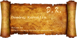 Demény Kornélia névjegykártya